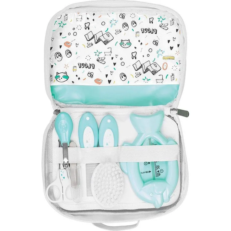 Badabulle Baby Splash Pflegeset, 7-teilig, mit extraviel Platz für weitere Pflegeartikel, transparent – Bild 4