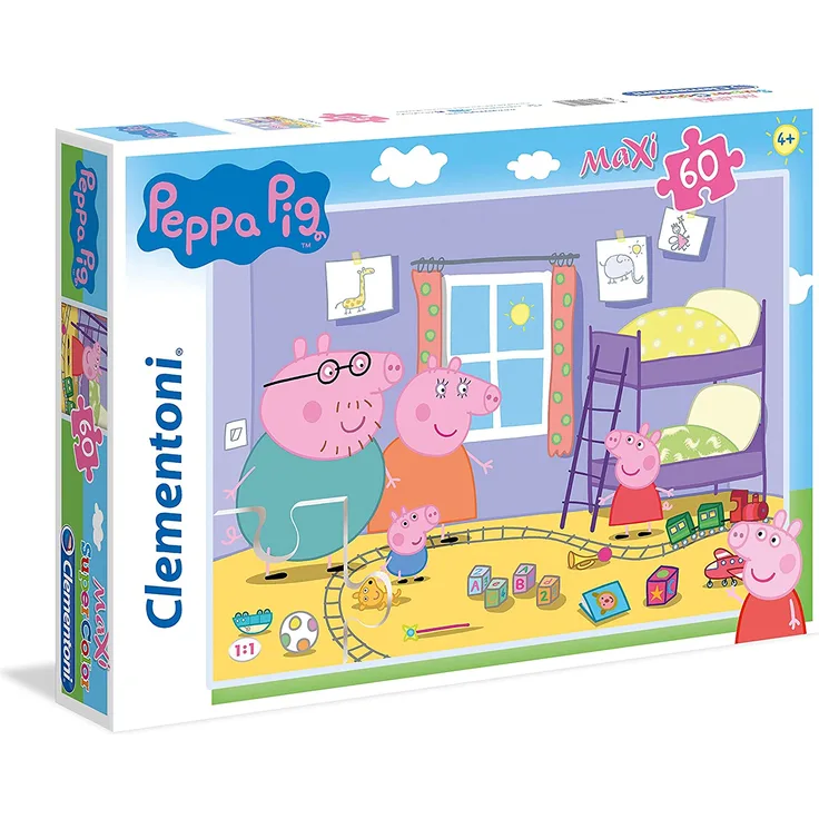 Clementoni Supercolor Puzzle Maxi Peppa Wutz 60 Pezzi
