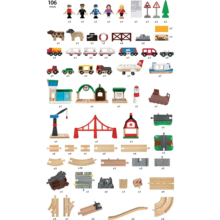 BRIO Bahn 33766 - Großes Premium Set in Kunststoffboxen - Preisvergleich – Bild 18