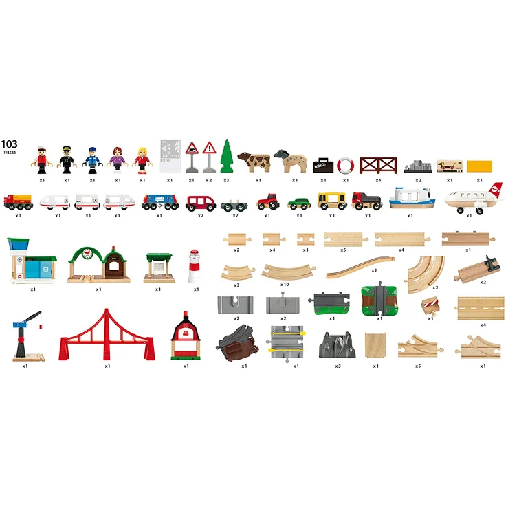 BRIO Bahn 33766 - Großes Premium Set in Kunststoffboxen - Preisvergleich – Bild 9