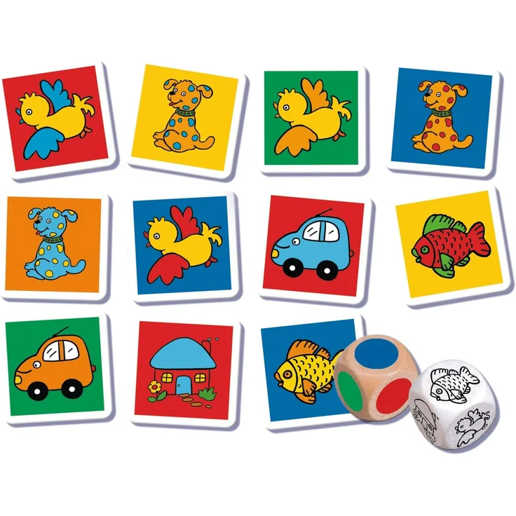 Noris 606013612 Patsch, das schnelle Reaktionsspiel mit 25 Bildkärtchen und einem Würfel, Lernspiel für Kinder ab 4 Jahren - Preisvergleich – Bild 3