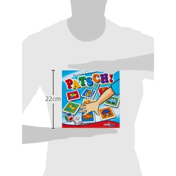 Noris 606013612 Patsch, das schnelle Reaktionsspiel mit 25 Bildkärtchen und einem Würfel, Lernspiel für Kinder ab 4 Jahren - Preisvergleich – Bild 5