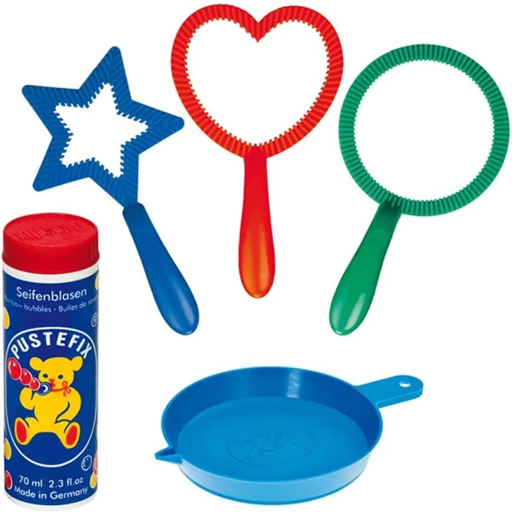 Pustefix 869-455 Seifenblasen-Set "Mini Mix 3 Ringe " inkl. 70ml Fluid