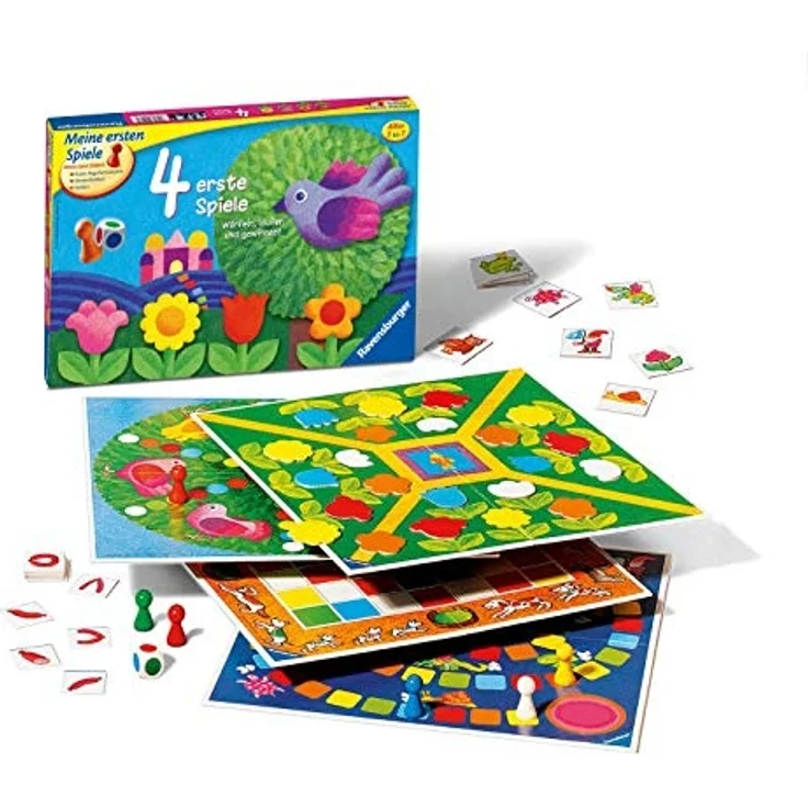 Ravensburger 21417 - 4 erste Spiele - Spielesammlung für die Kleinen - Spiele für Kinder ab 3 Jahren, Brettspiele für 2-6 Spieler - Farbwürfel – Bild 6