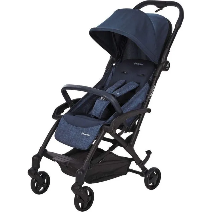 Maxi Cosi Laika Baby-Kinderwagen, ultra-kompakter und federleichter Buggy von der Geburt an, einfacher Faltmechanismus, 0 Monate - 3,5 Jahre, 0 - 15 kg, nomad blue/blau