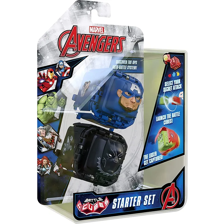 Battle Cubes 37204 Captain America VS Black Panther-Battle Fidget Set, Blau