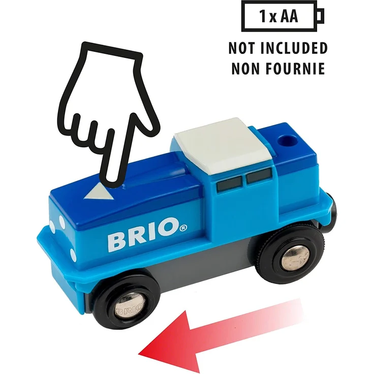 BRIO Bahn - Blaue Batterie Frachtlok – Bild 4