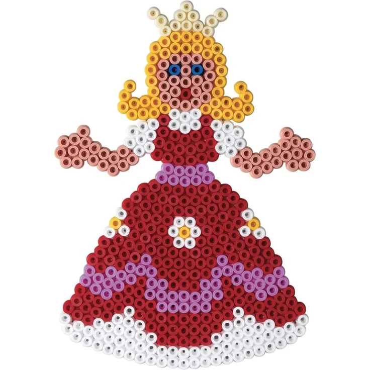 Hama Perlen 4585 Stiftplatten für Midi Perlen, Prinzessin, Pferd und Katze – Bild 3