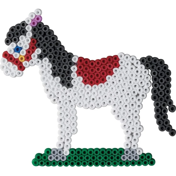 Hama Perlen 4585 Stiftplatten für Midi Perlen, Prinzessin, Pferd und Katze – Bild 2