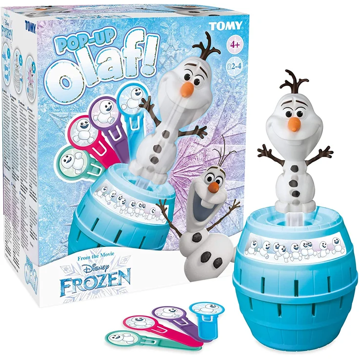 TOMY T73038 Pop Up Olaf Kinder Brettspiel, Familien- und Vorschulkinderspiel, Action-Spiel für Kinder zwischen 4 - 8 Jahren, für Jungen und Mädchen – Bild 1