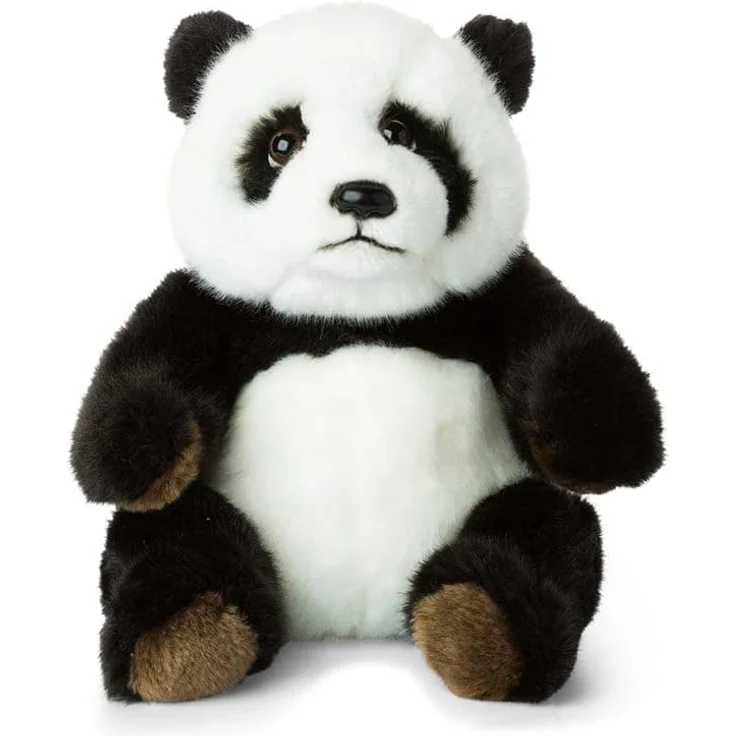 WWF WWF00542 Plüsch Panda, realistisch gestaltetes Plüschtier, ca. 22 cm groß und wunderbar weich – Bild 1