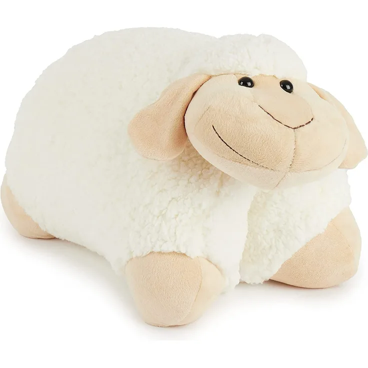Bieco XXL Schaf Kuscheltier Groß 45 cm Plüschtier Weiß aufklappbar Kinder Kissen Schmusetier, riesen Kuscheltiere, Plüschtier Groß , Zierkissen, Dekokissen, Lieblingsmensch, Sheepworld