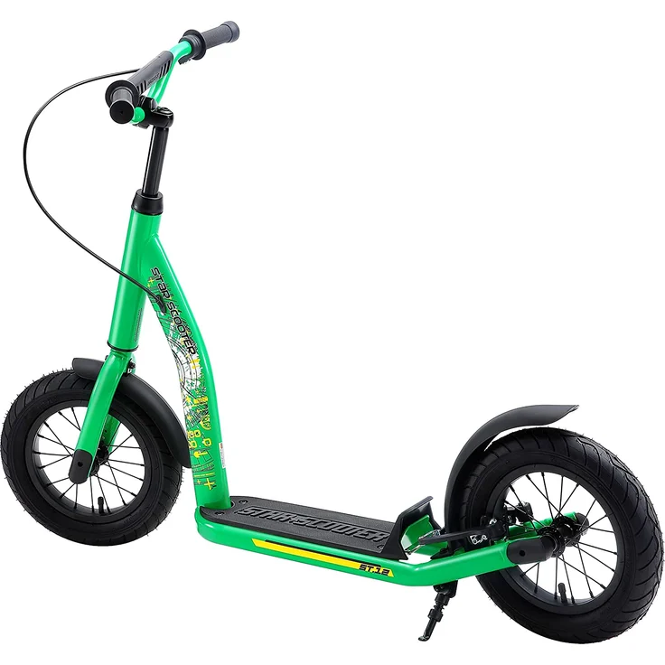 Bikestar Star Scooter Tretroller Kinderroller 12 Zoll New Gen Grün – Bild 3