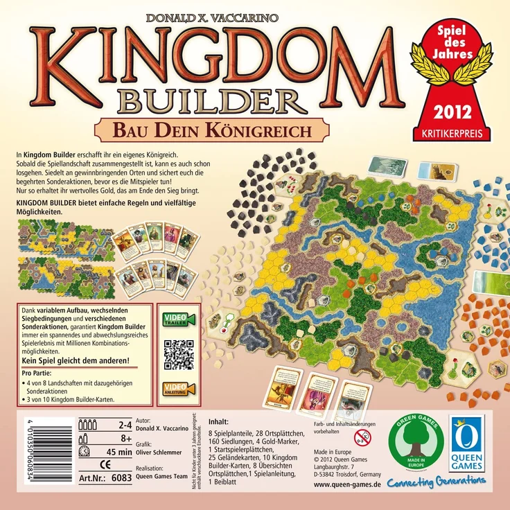Queen Games 6083 - Kingdom Builder, Spiel des Jahres 2012 – Bild 3