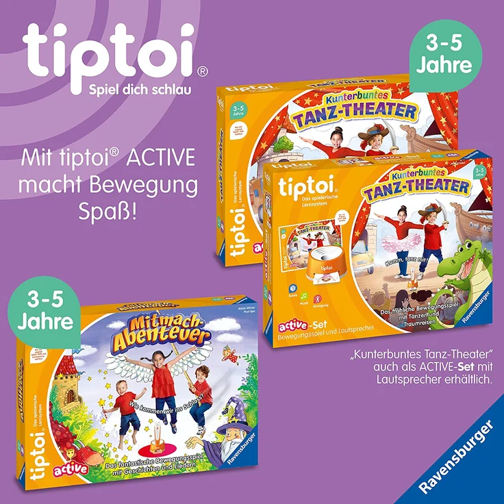 Ravensburger tiptoi® ACTIVE Spiel 00129, Dschungel-Olympiade, Bewegungsspiel ab 4 Jahre für 1-6 Spieler – Bild 9