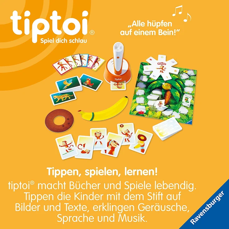 Ravensburger tiptoi® ACTIVE Spiel 00129, Dschungel-Olympiade, Bewegungsspiel ab 4 Jahre für 1-6 Spieler – Bild 5