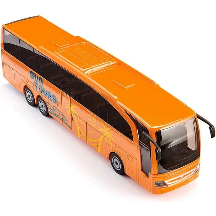 SIKU 3738, Mercedes-Benz Travego Reisebus, 1:50, Metall/Kunststoff, Öffenbare Türen und Klappe, Orange – Bild 5