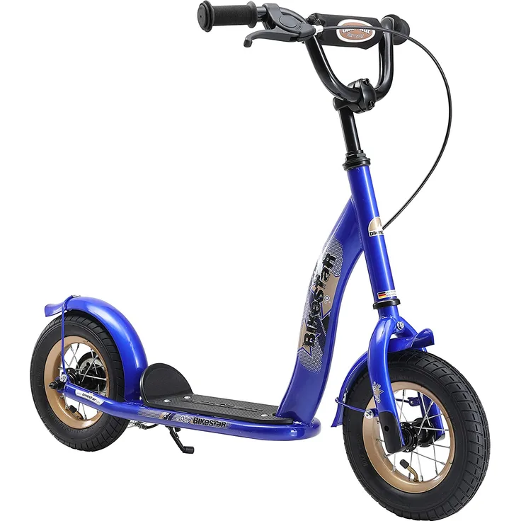 BIKESTAR '10 Zoll Classic Edition' Kinderroller, ab 5 Jahren, höhenverstellbar bis 74 cm, max. belastbar bis 50 kg, blau