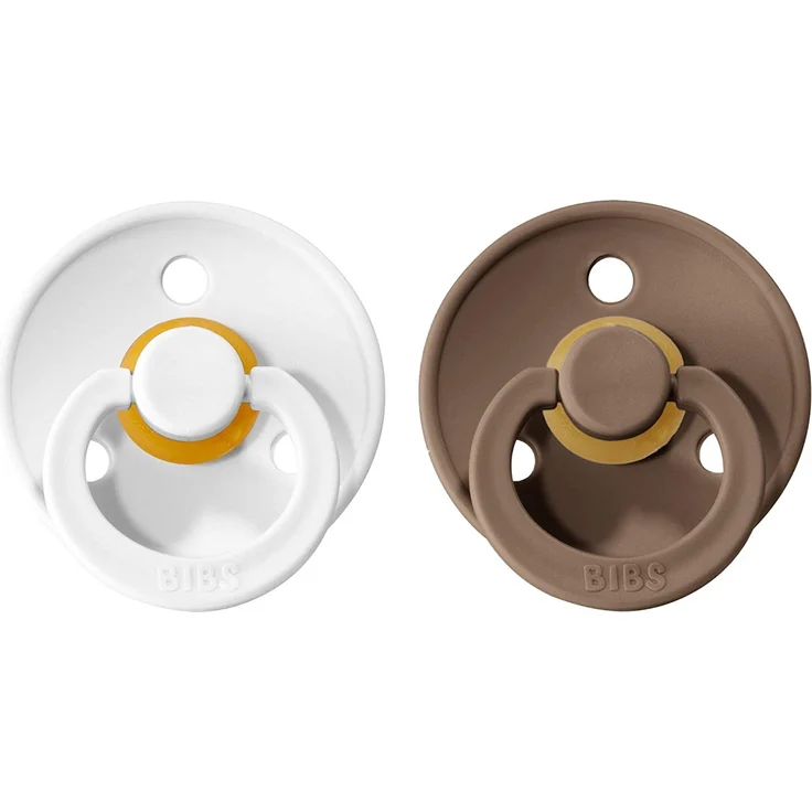 BIBS Schnuller aus Naturgummi White/Dark Oak 0-6 Monate (Bibs) – Bild 2