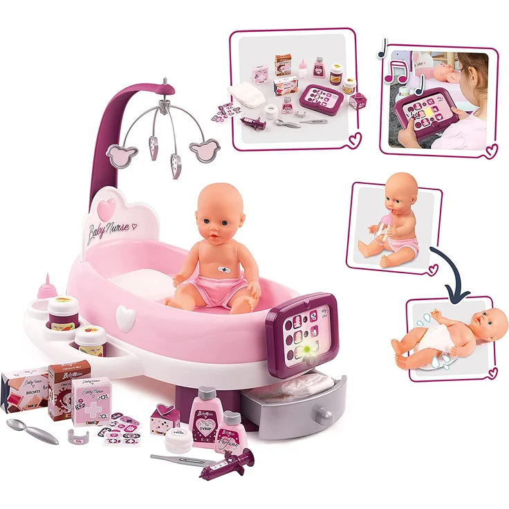 Smoby Elektronisches Puppenbett Baby Nurse – Bild 3
