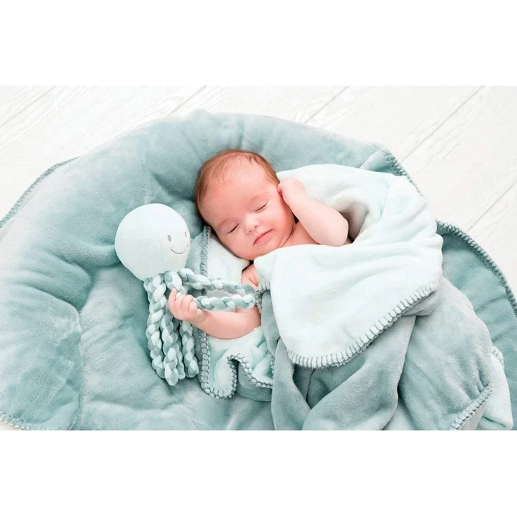 Nattou Kuscheltier Oktopus, Für Neugeborene und Frühchen, 23 cm, Mintgrün – Bild 4