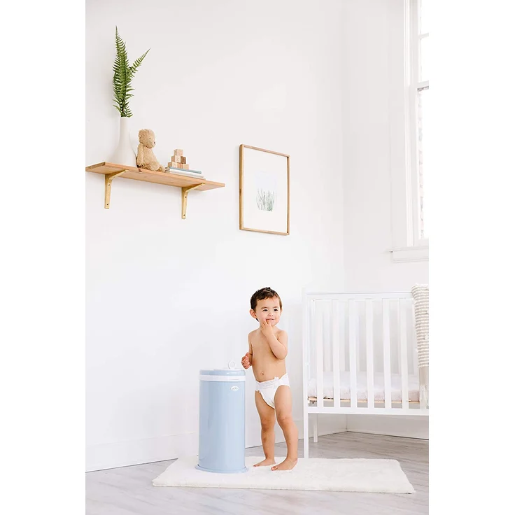 Ubbi Steel Odor Locking Nappy Disposal Bin, No Special Bag Required Money Saving, Awards-Winning, Modern Design Registry Must-Have Diaper Pail, Cloudy Blue - Preisvergleich – Bild 7