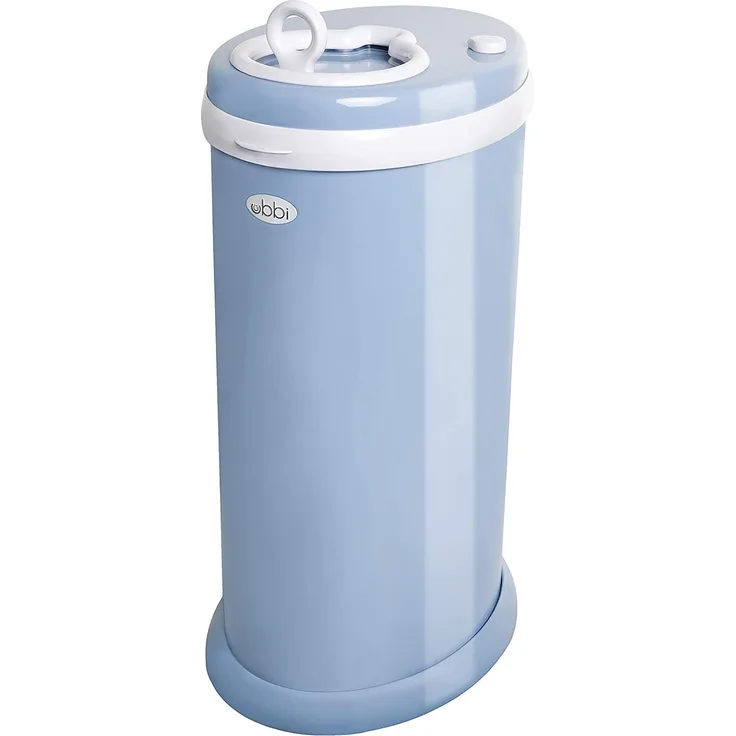 Ubbi Steel Odor Locking Nappy Disposal Bin, No Special Bag Required Money Saving, Awards-Winning, Modern Design Registry Must-Have Diaper Pail, Cloudy Blue - Preisvergleich