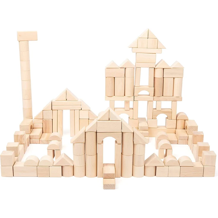 Holzbausteine Natur Großpackung – Bild 1