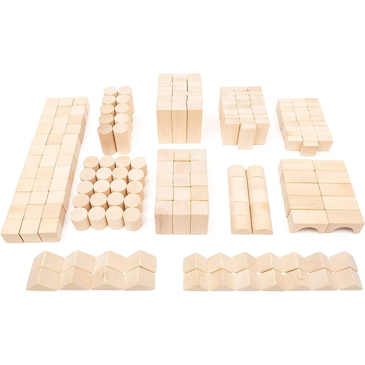 Holzbausteine Natur Großpackung – Bild 2