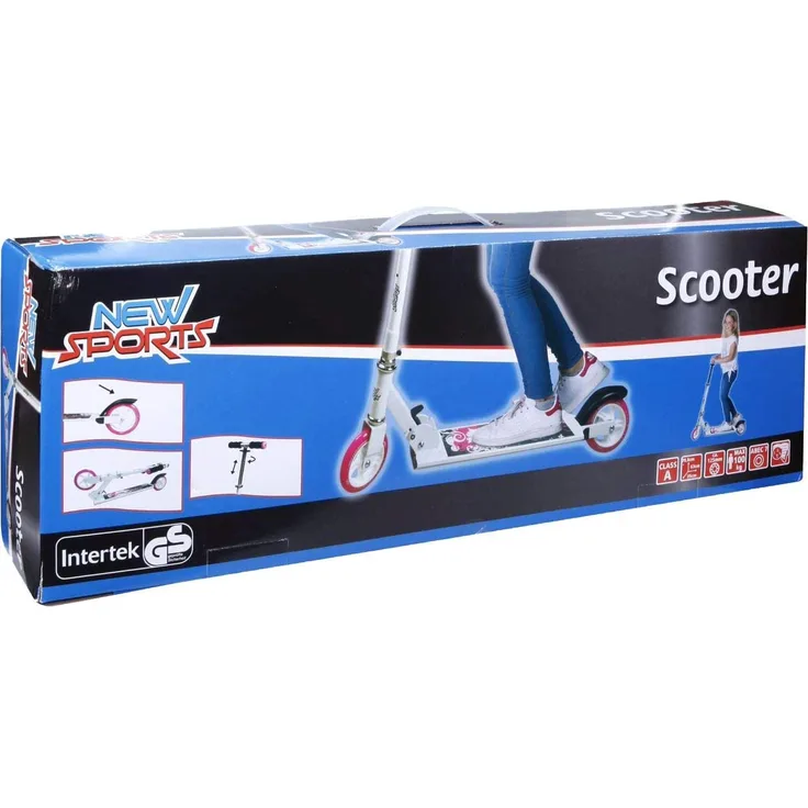 New Sports Scooter Pink/Weiß, 125mm, ABEC7
