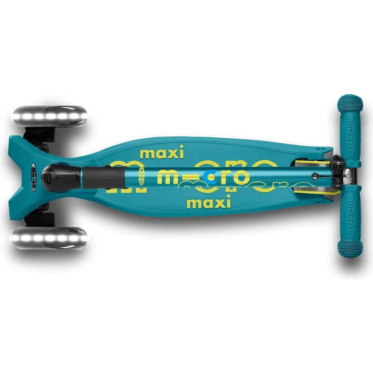Maxi Micro Deluxe Faltbar mit LED Räder Petrol Green – Bild 5