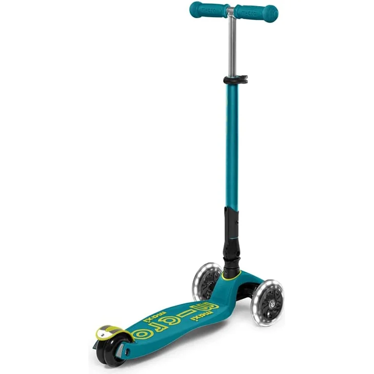 Maxi Micro Deluxe Faltbar mit LED Räder Petrol Green – Bild 2