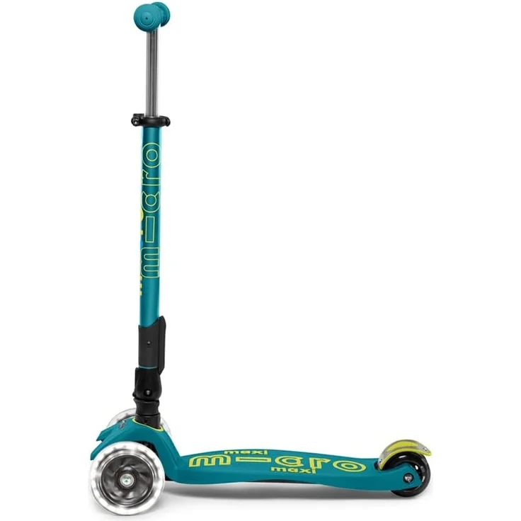 Maxi Micro Deluxe Faltbar mit LED Räder Petrol Green – Bild 3