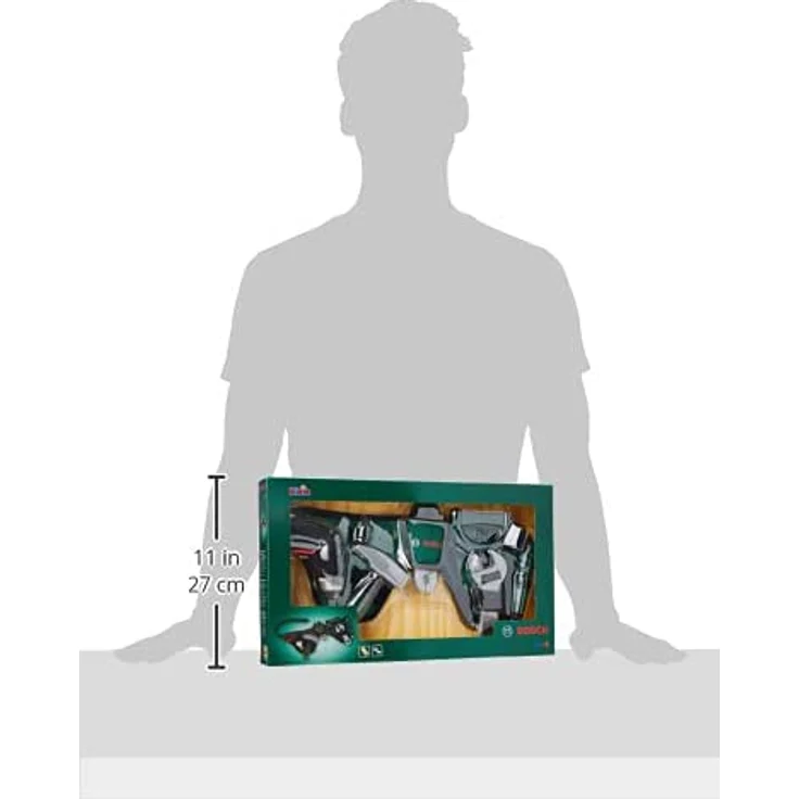 Theo Klein 8493 Bosch Werkzeuggürtel I Mit batteriebetriebenem Akkuschrauber Ixolino und zahlreichem Werkzeug I Maße: 76 cm x 24 cm x 4,5 cm I Spielzeug für Kinder ab 3 Jahren – Bild 7