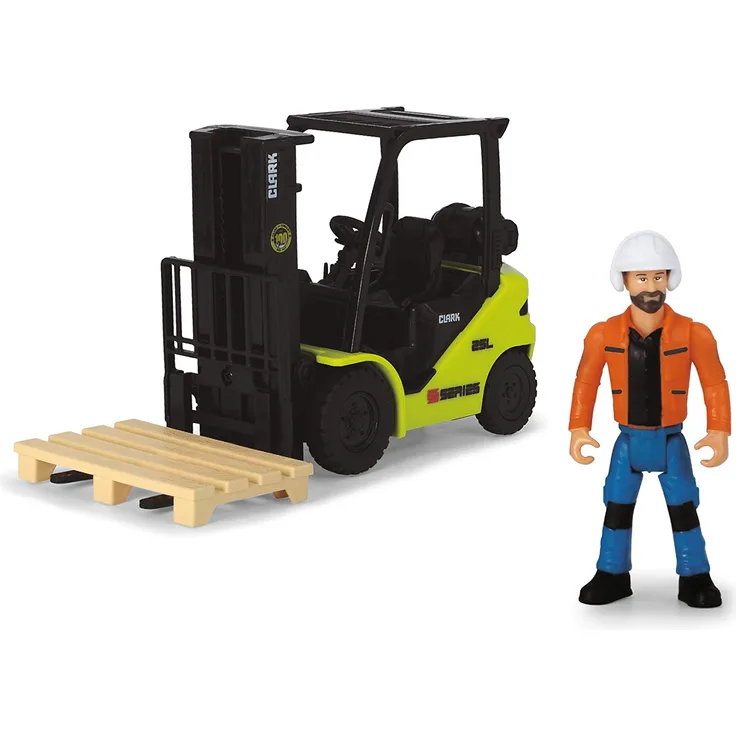 Dickie Toys 203832008 Clark Forklift, grün/schwarz