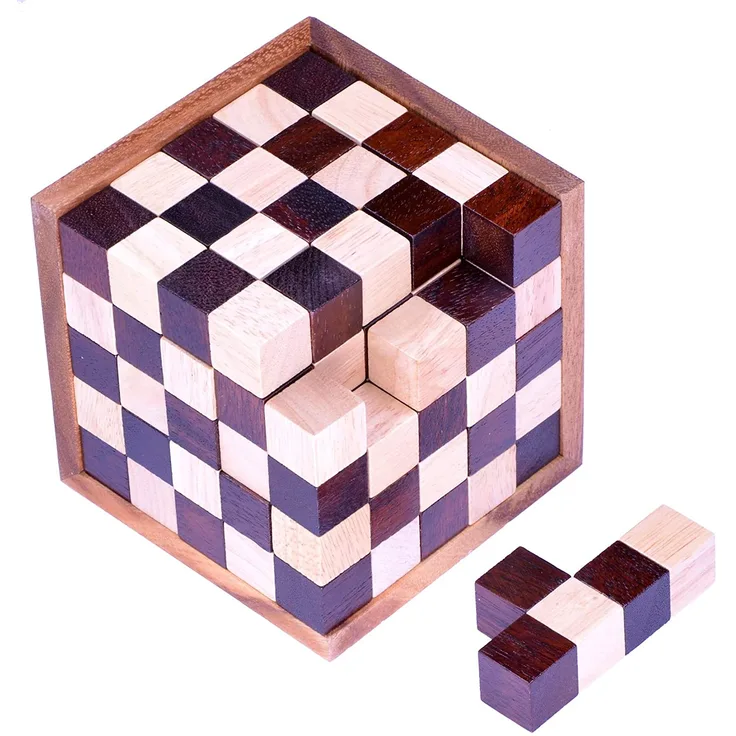 Schach-Würfel 125er Cube XL - 3D Puzzle - Knobelspiel mit 25 Bausteinen