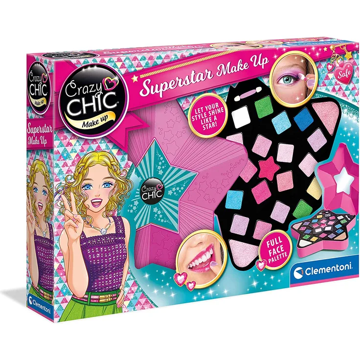 Clementoni SUPERSTAR MAKE-UP Children''s makeup set 6 Jahr(e)