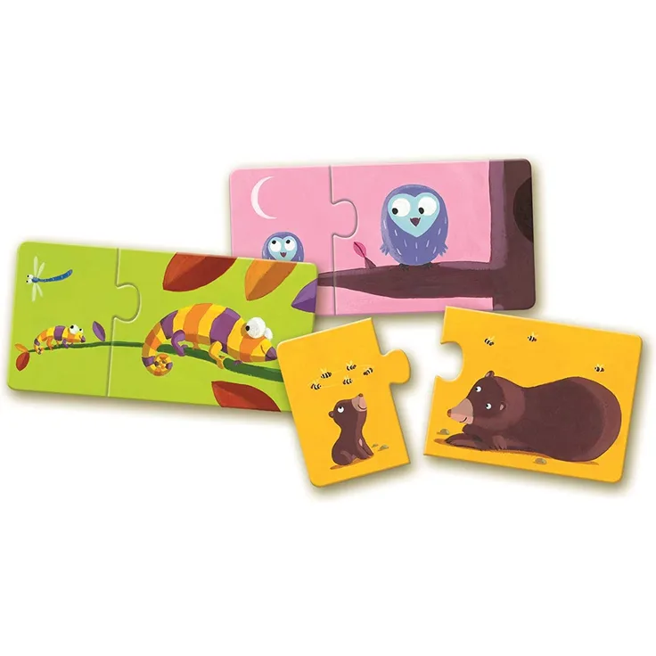 Djeco 79690 – Puzzle Duo – Mama und Baby – 2-teilig, Multicolour