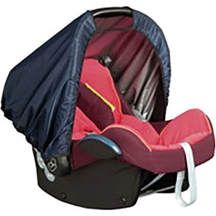 sunnybaby 19243 - Universal Sonnenschutz für Babyschale, Sonnendach, Windschutz, Sonnenverdeck | bestmöglicher UV Schutz UPF 50+ | mit Eingriff - Farbe: MARINE | Qualität: MADE in GERMANY