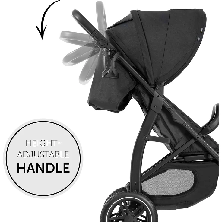 Hauck Buggy Rapid 4D / bis 25 kg / Schnell Faltbar / Sonnen Verdeck UPF 50 + / Gummiräder / Getränkehalter / Höhenverstellbar / Liegeposition / Leicht Abwischbar / Großer Einkaufskorb / Schwarz – Bild 8
