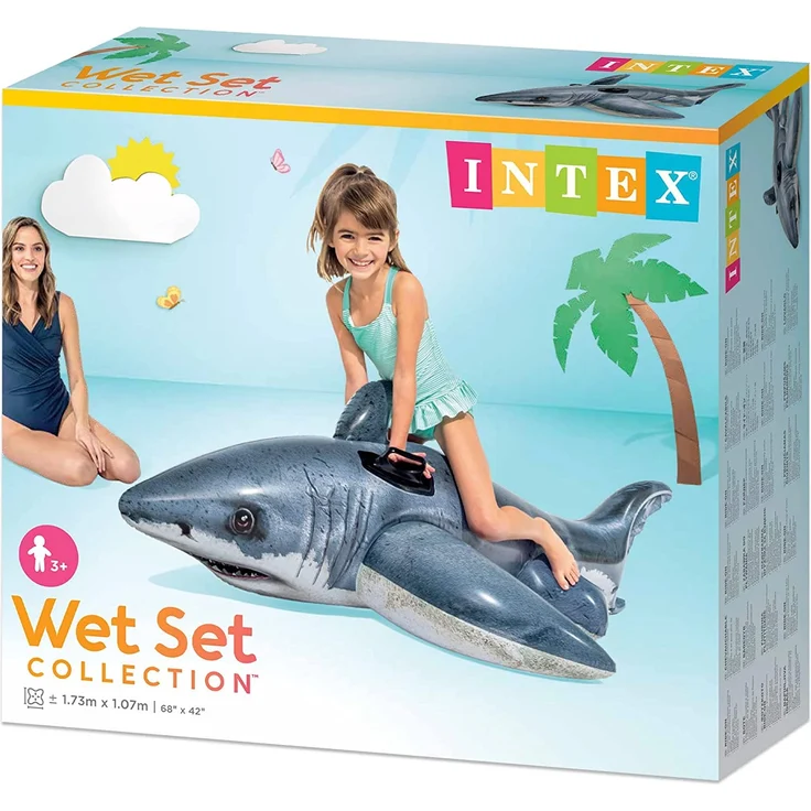 Intex – weißer Hai, aufblasbar, 173 x 107 cm - Preisvergleich – Bild 4