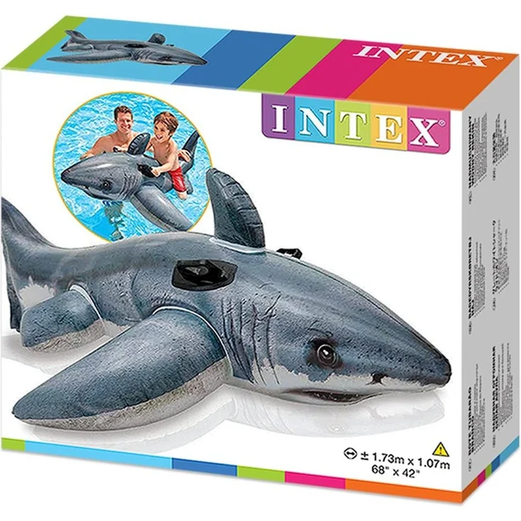 Intex – weißer Hai, aufblasbar, 173 x 107 cm - Preisvergleich – Bild 7