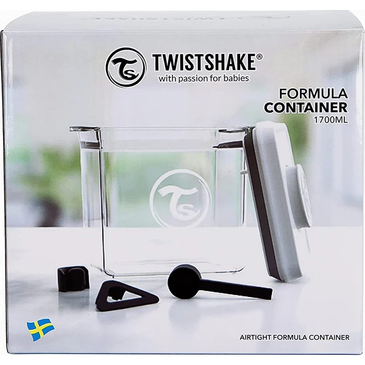 Twistshake Milchpulver Aufbewahrung Behälter mit Löffel 1700 ml, Versiegelt Milchpulver-Spender mit Luftdichter Deckel, Einhandbedienung, BPA Frei, Transparent – Bild 5