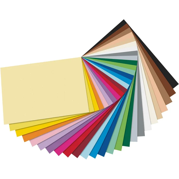 Glorex Tonzeichenpapierblock 130g/m² sortiert 24 x 34 cm, 50 Blatt – Bild 4