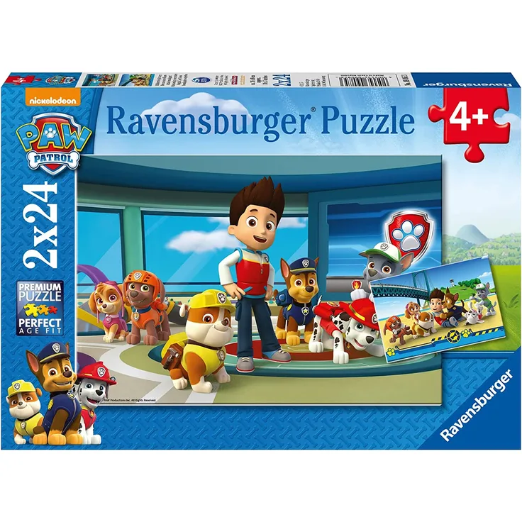 Ravensburger Puzzle - Paw Patrol, Hilfsbereite Spürnasen, 24 Teile