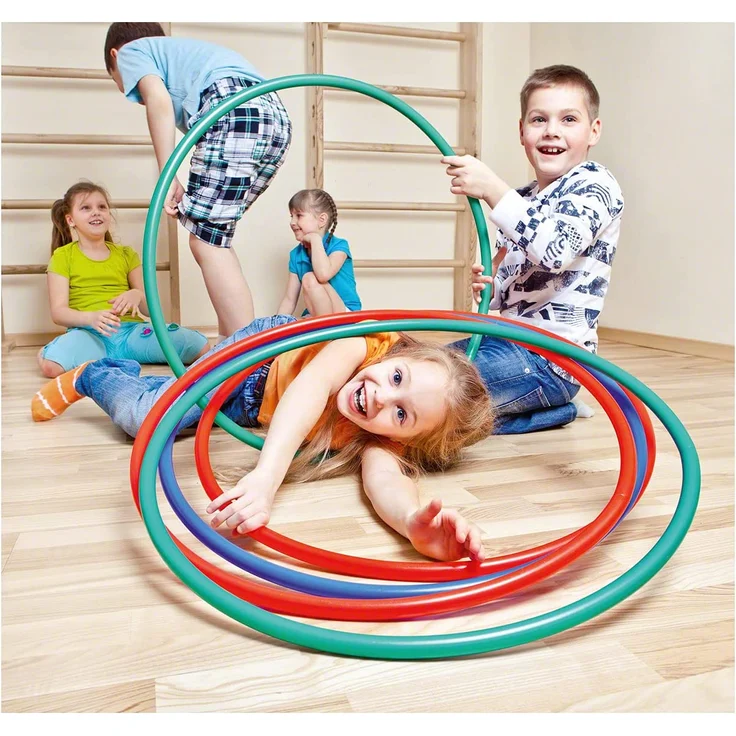 Sport-Tec Gymnastikreifen aus Kunststoff, Hula Hoop, Trainingsreifen, Turnreifen, Fitnessreifen, 70 cm, 340g, Blau – Bild 2