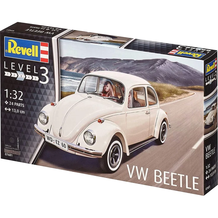 Revell Modellbausatz Auto 1:32 - Volkswagen VW Käfer 1968 (VW Beetle) im Maßstab 1:32 Level 3 originalgetreue Nachbildung mit vielen Details 07681 120 Jahr(e) – Bild 12