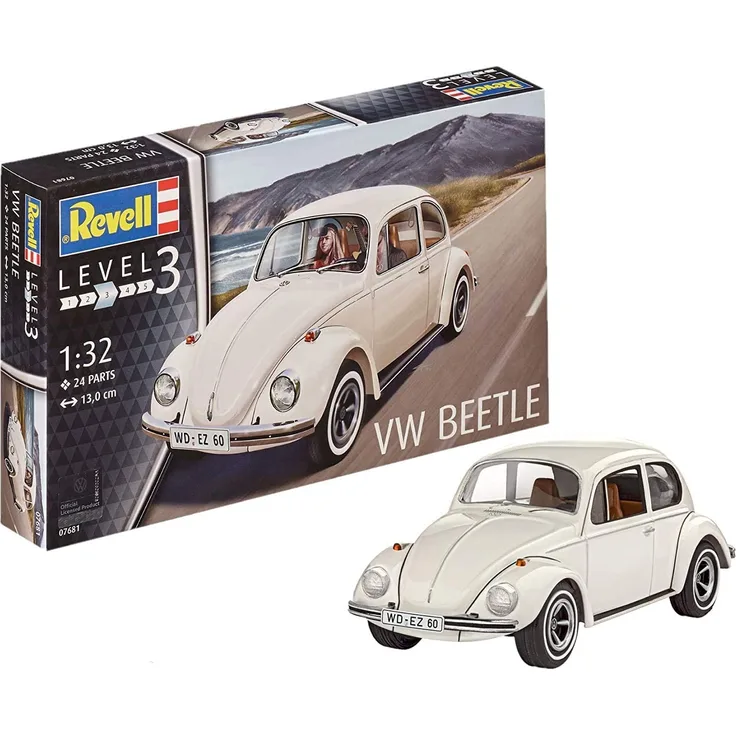 Revell Modellbausatz Auto 1:32 - Volkswagen VW Käfer 1968 (VW Beetle) im Maßstab 1:32 Level 3 originalgetreue Nachbildung mit vielen Details 07681 120 Jahr(e)