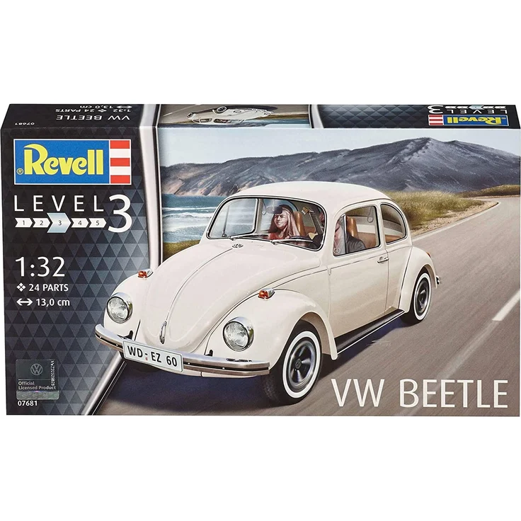 Revell Modellbausatz Auto 1:32 - Volkswagen VW Käfer 1968 (VW Beetle) im Maßstab 1:32 Level 3 originalgetreue Nachbildung mit vielen Details 07681 120 Jahr(e) – Bild 2