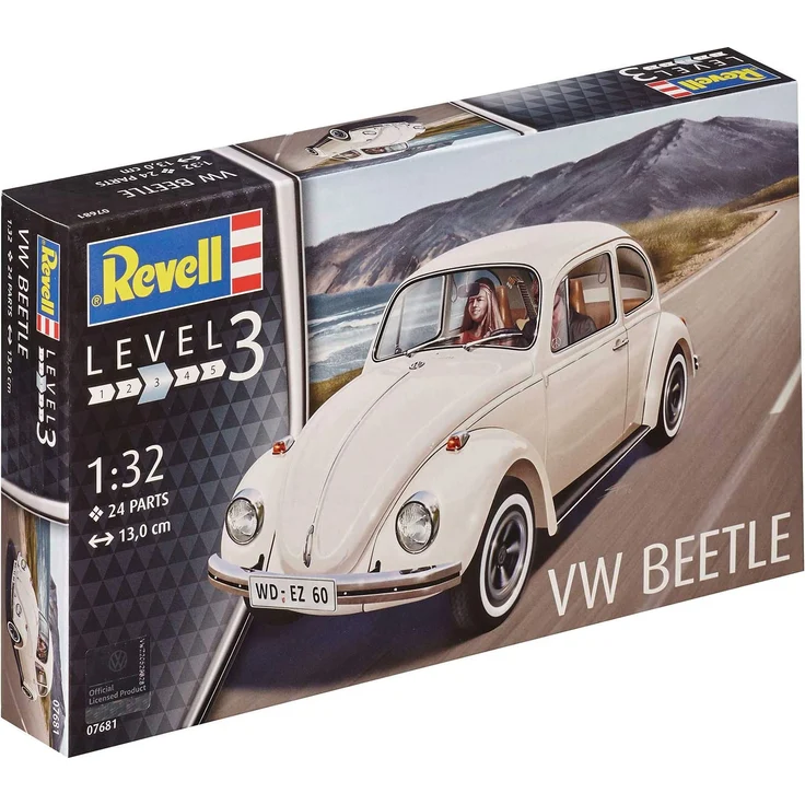Revell Modellbausatz Auto 1:32 - Volkswagen VW Käfer 1968 (VW Beetle) im Maßstab 1:32 Level 3 originalgetreue Nachbildung mit vielen Details 07681 120 Jahr(e) – Bild 11